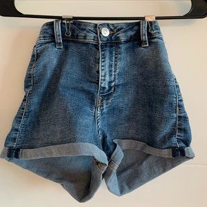 H&M Denim Blue Slim Fit Shorts